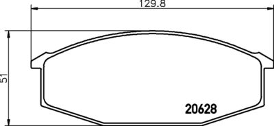 2062801 TEXTAR Комплект тормозных колодок, дисковый тормоз