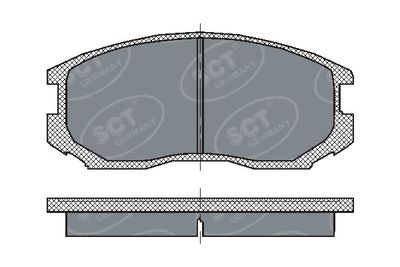 SP196PR SCT - MANNOL Комплект тормозных колодок, дисковый тормоз