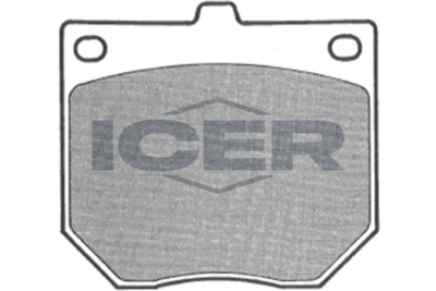 180644 ICER Комплект тормозных колодок, дисковый тормоз