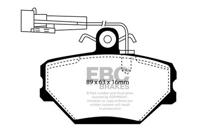DP1052 EBC Brakes Комплект тормозных колодок, дисковый тормоз