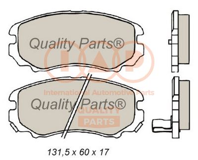 70421022 IAP QUALITY PARTS Комплект тормозных колодок, дисковый тормоз