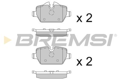 BP3196 BREMSI Комплект тормозных колодок, дисковый тормоз
