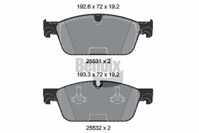 BPD2250 BENDIX Braking Комплект тормозных колодок, дисковый тормоз