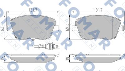 FO922881 FOMAR Friction Комплект тормозных колодок, дисковый тормоз