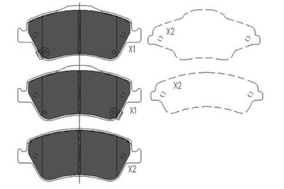 KBP9027 KAVO PARTS Комплект тормозных колодок, дисковый тормоз