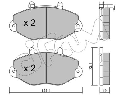 8221951 CIFAM Комплект тормозных колодок, дисковый тормоз