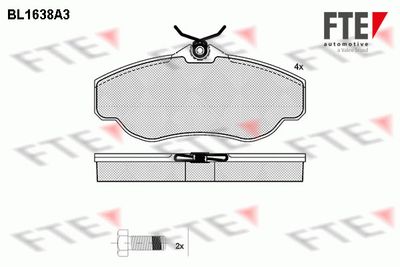 9010259 FTE Комплект тормозных колодок, дисковый тормоз