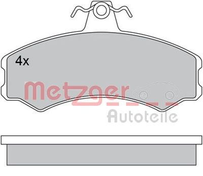 1170512 METZGER Комплект тормозных колодок, дисковый тормоз