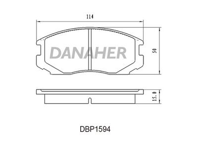 DBP1594 DANAHER Комплект тормозных колодок, дисковый тормоз