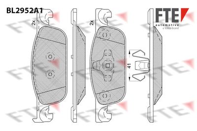 BL2952A1 FTE Комплект тормозных колодок, дисковый тормоз