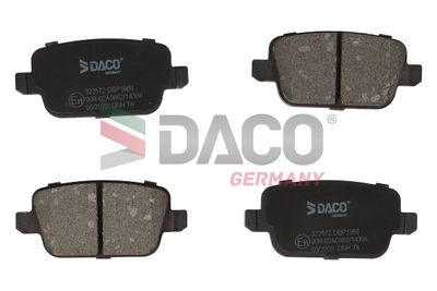322572 DACO Germany Комплект тормозных колодок, дисковый тормоз