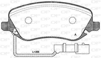 BPA087902 OPEN PARTS Комплект тормозных колодок, дисковый тормоз