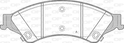 BPA152402 OPEN PARTS Комплект тормозных колодок, дисковый тормоз