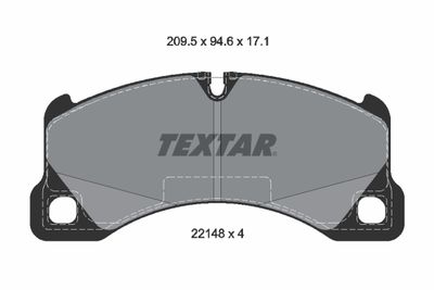 2214801 TEXTAR Комплект тормозных колодок, дисковый тормоз