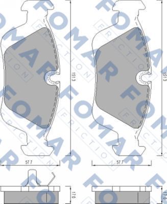 FO472081 FOMAR Friction Комплект тормозных колодок, дисковый тормоз