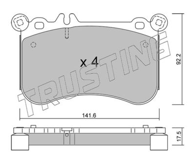 11330 TRUSTING Комплект тормозных колодок, дисковый тормоз