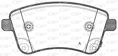 BPA143502 OPEN PARTS Комплект тормозных колодок, дисковый тормоз
