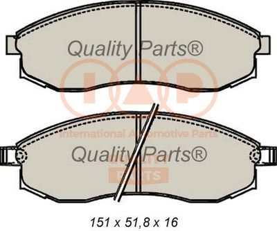 70412032 IAP QUALITY PARTS Комплект тормозных колодок, дисковый тормоз
