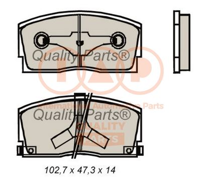 70403091 IAP QUALITY PARTS Комплект тормозных колодок, дисковый тормоз