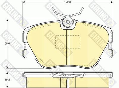 6108181 GIRLING Комплект тормозных колодок, дисковый тормоз