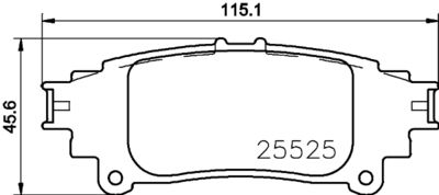 8DB355036921 HELLA Комплект тормозных колодок, дисковый тормоз