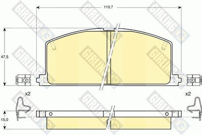 6103239 GIRLING Комплект тормозных колодок, дисковый тормоз