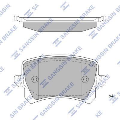 SP2263 Hi-Q Комплект тормозных колодок, дисковый тормоз