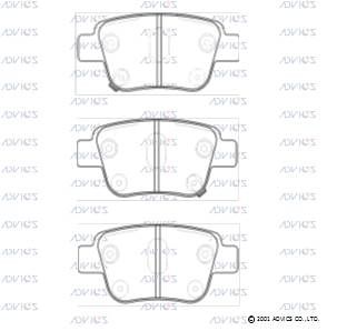 SN696P ADVICS Комплект тормозных колодок, дисковый тормоз