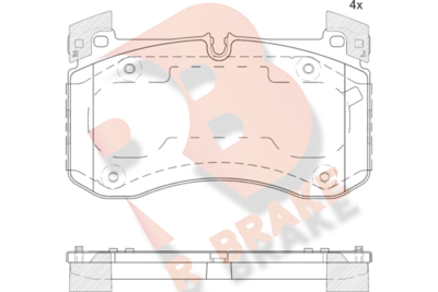 RB2436 R BRAKE Комплект тормозных колодок, дисковый тормоз