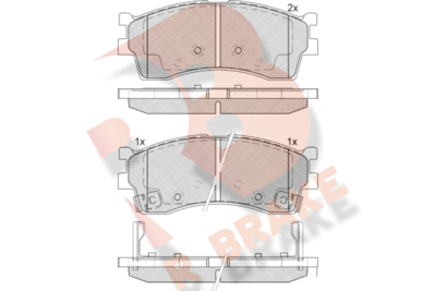 RB1610 R BRAKE Комплект тормозных колодок, дисковый тормоз