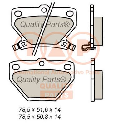 70417002 IAP QUALITY PARTS Комплект тормозных колодок, дисковый тормоз