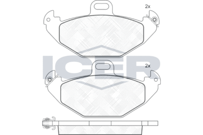 181314 ICER Комплект тормозных колодок, дисковый тормоз