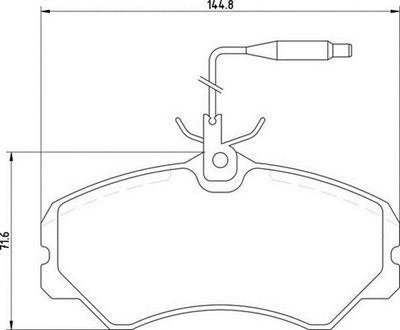 363710205039 MAGNETI MARELLI Комплект тормозных колодок, дисковый тормоз