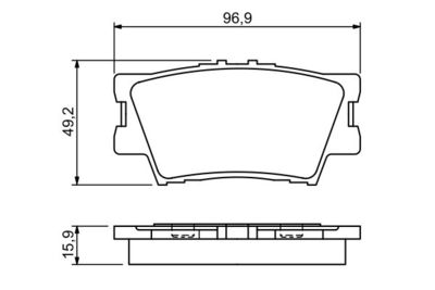 0986494346 BOSCH Комплект тормозных колодок, дисковый тормоз