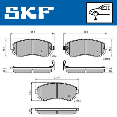 VKBP80535A SKF Комплект тормозных колодок, дисковый тормоз