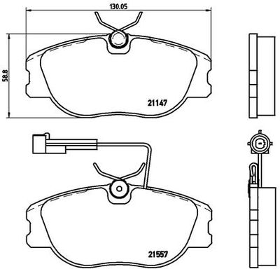 P23043 BREMBO Комплект тормозных колодок, дисковый тормоз