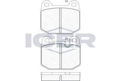 180307 ICER Комплект тормозных колодок, дисковый тормоз