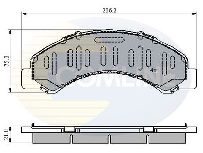 CBP3918 COMLINE Комплект тормозных колодок, дисковый тормоз