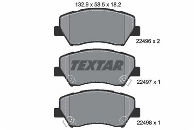 2249601 TEXTAR Комплект тормозных колодок, дисковый тормоз