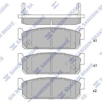 SP1764 Hi-Q Комплект тормозных колодок, дисковый тормоз