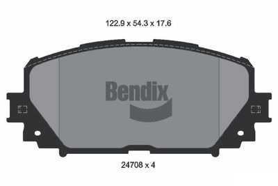 BPD2187 BENDIX Braking Комплект тормозных колодок, дисковый тормоз
