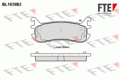 BL1629B2 FTE Комплект тормозных колодок, дисковый тормоз