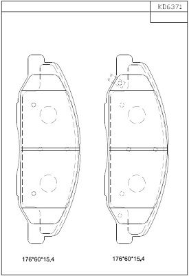 KD6371 ASIMCO Комплект тормозных колодок, дисковый тормоз
