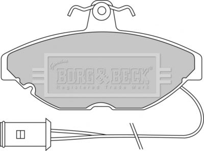 BBP1115 BORG & BECK Комплект тормозных колодок, дисковый тормоз