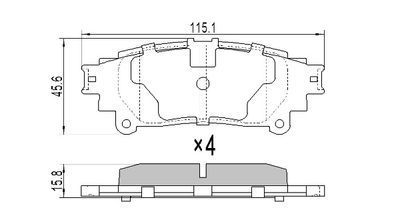 FBP1695 FREMAX Комплект тормозных колодок, дисковый тормоз