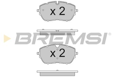 BP3790 BREMSI Комплект тормозных колодок, дисковый тормоз