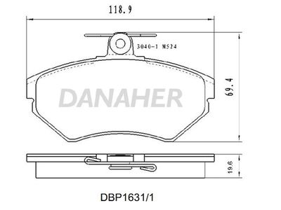 DBP16311 DANAHER Комплект тормозных колодок, дисковый тормоз