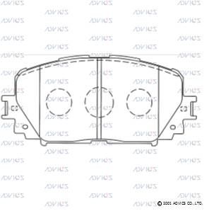 SN939 ADVICS Комплект тормозных колодок, дисковый тормоз