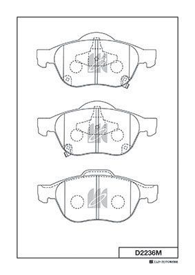 D2236M MK Kashiyama Комплект тормозных колодок, дисковый тормоз