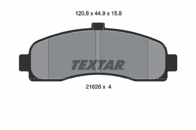 2162601 TEXTAR Комплект тормозных колодок, дисковый тормоз